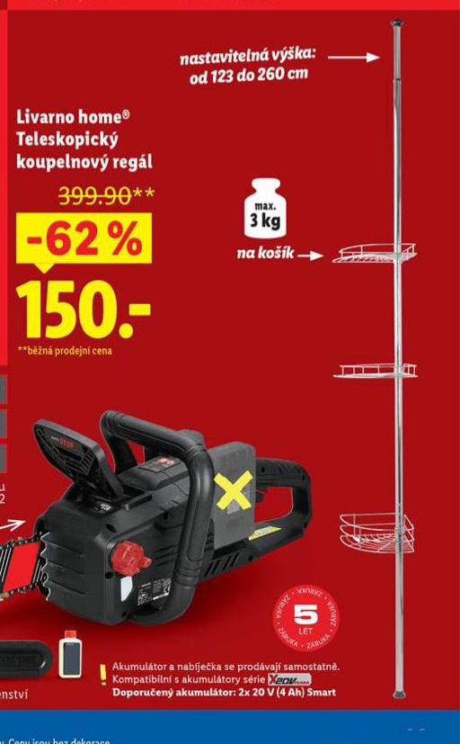 TELESKOPICKÝ KOUPELNOVÝ REGÁL