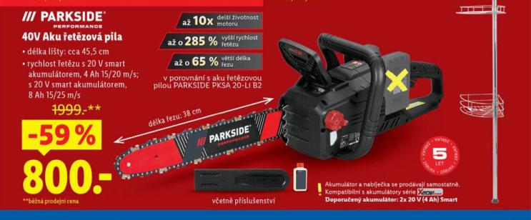 40V AKU ŘETĚZOVÁ PILA