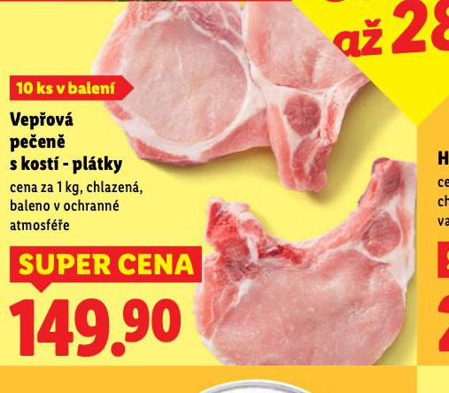 VEPŘOVÁ PEČENĚ S KOSTÍ - PLÁTKY