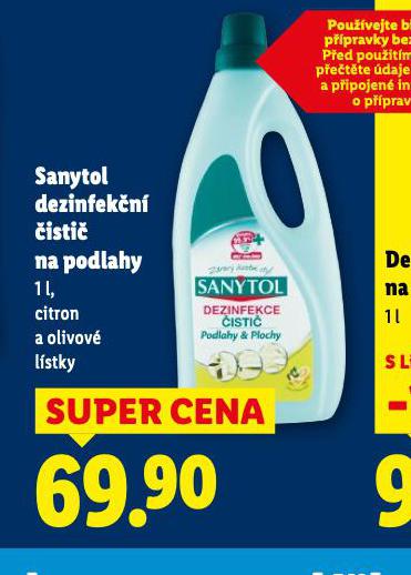 SANYTOL DEZINFĚKČNÍ ČISTIČ NA PODLAHY