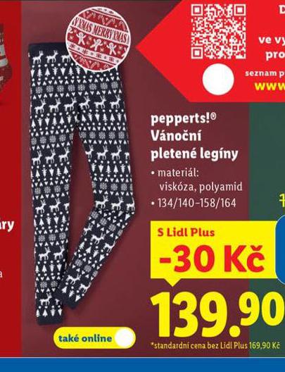 VÁNOČNÍ PLETENÉ LEGÍNY