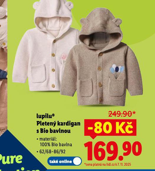 PLETEN KARDIGAN S BIO BAVLNOU