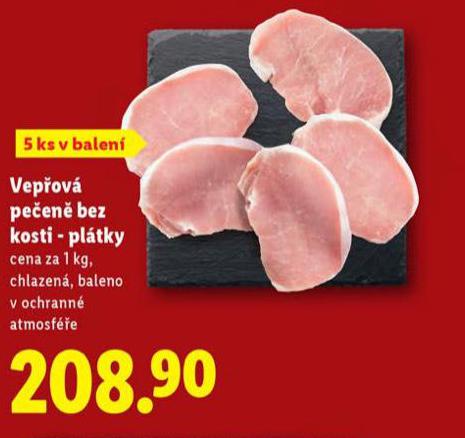 VEPŘOVÁ PEČENĚ BEZ KOSTI - PLÁTKY