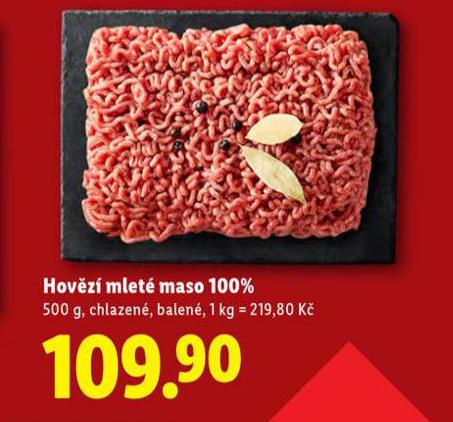 HOVĚZÍ MLETÉ MASO 100%