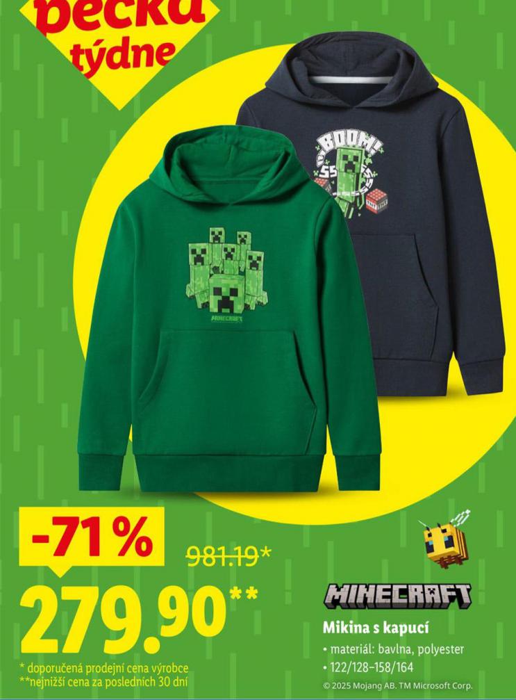 MINECRAFT MIKINA S KAPUC