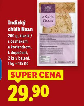 INDICKÝ CHLÉB NAAN
