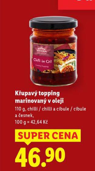 KŘUPAVÝ TOPPING MARINOVANÝ V OLEJI