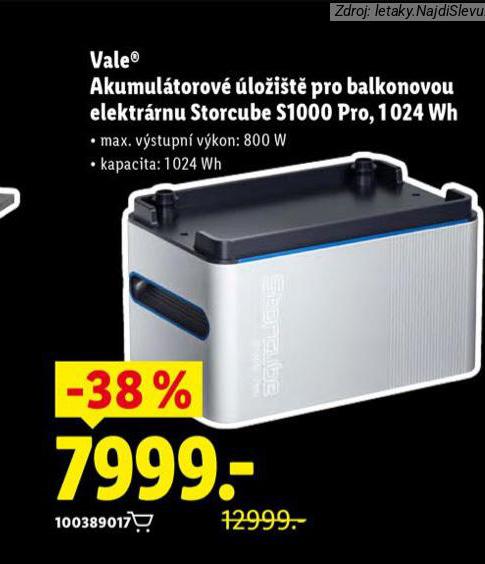 VALE AKUMULÁTOROVÉ ÚLOŽIŠTĚ PRO BALKONOVOU ELEKTRÁRNU