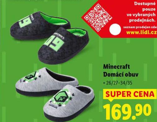 MINECRAFT DOMÁCÍ OBUV