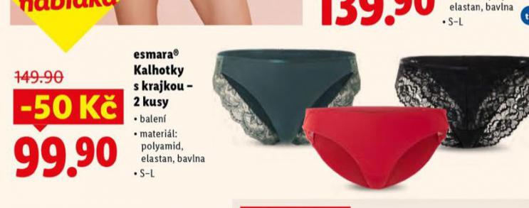 ESMARA KALHOTKY S KRAJKOU