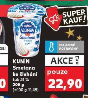 KUNÍN SMETANA KE ŠLEHÁNÍ