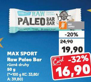 MAX SPORT RAW PALEO BAR
