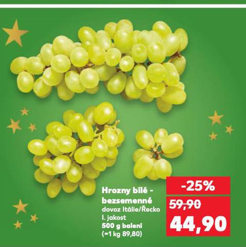 HROZNY BÍLÉ BEZSEMENNÉ