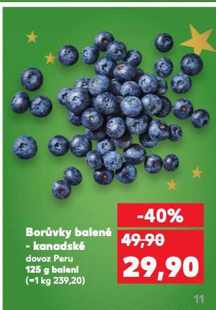 BORŮVKY BALENÉ KANADSKÉ