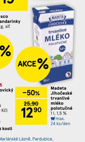 TRVANLIVÉ MLÉKO 1,5%