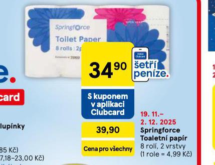 SPRINGFORCE TOALETNÍ PAPÍR