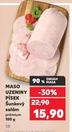 MASO UZENINY PÍSEK ŠUNKOVÝ SALÁM