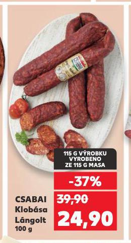 CSABAI KLOBÁSA LÁNGOLT