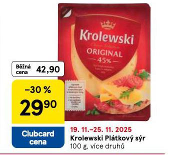 KROLEWSKI PLÁTKOVÝ SÝR