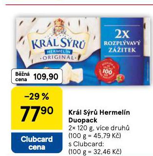 KRÁL SÝRŮ HERMELÍN DUOPACK