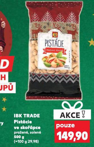 IBK TRADE PISTÁCIE VE SKOŘÁPCE