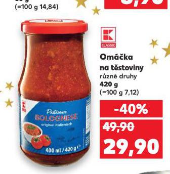 OMÁČKA NA TĚSTOVINY