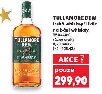 TULLAMORE DEW IRSKÁ WHISKEY