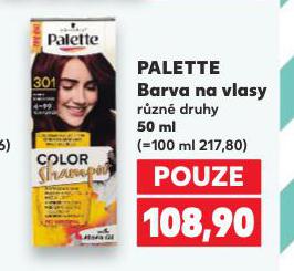 PALETTE BARVA NA VLASY