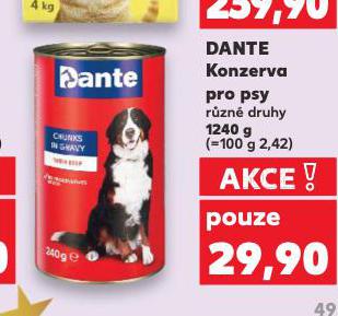 DANTE KONZERVA PRO PSY