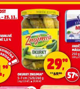 ZNOJMIA OKURKY