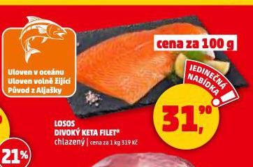 LOSOS DIVOKÝ KETA FILET