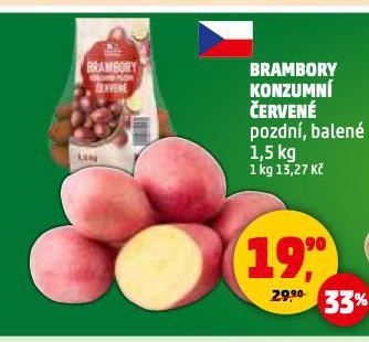 BRAMBORY KONZUMNÍ ČERVENÉ