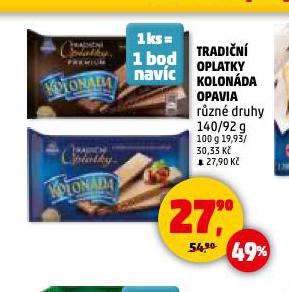 TRADIČNÍ OPLATKY KOLONÁDA OPAVIA