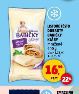 LISTOVÉ TĚSTO DOBROTY BABIČKY KLÁRY