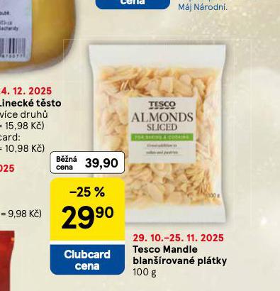 MANDLE BLANŠÍROVANÉ PLÁTKY