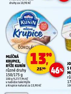 KUNÍN MLÉČNÁ KRUPICE