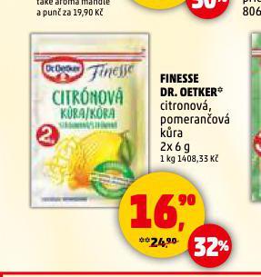 DR. OETKER FINESSE CITRONOVÁ KŮRA STROUHANÁ