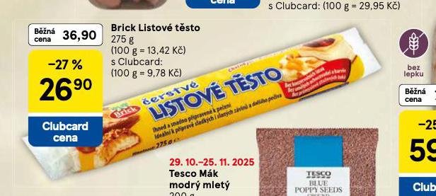 BRICK LISTOVÉ TĚSTO