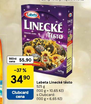 LABETA LINECKÉ TĚSTO