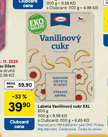 LABETA VANILÍNOVÝ CUKR XXL