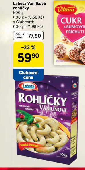 LABETA VANILKOVÉ ROHLÍČKY