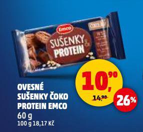 OVESNÉ SUŠENKY ČOKO PROTEIN EMCO