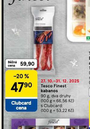 TESCO FINEST KABANOS