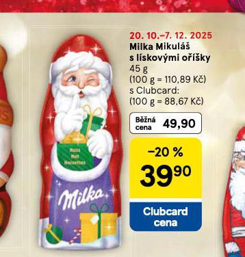 MILKA MIKULÁŠ S LÍSKOVÝMI OŘÍŠKY