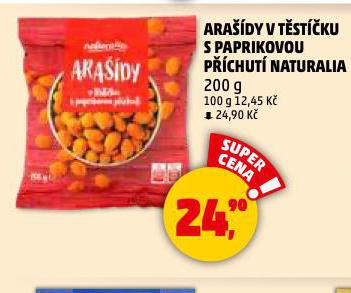 ARAŠÍDY V TĚSTÍČKU S PAPRIKOVOU PŘÍCHUTÍ