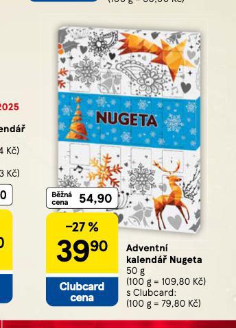ADVENTNÍ KALENDÁŘ NUGETA