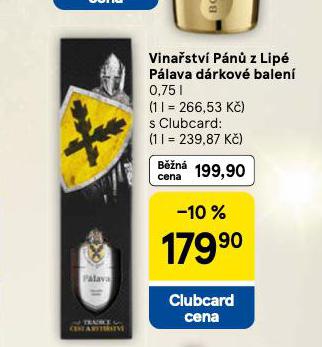 VINAŘSTVÍ PÁNŮ Z LIPÉ PÁLAVA DÁRKOVÉ BALENÍ