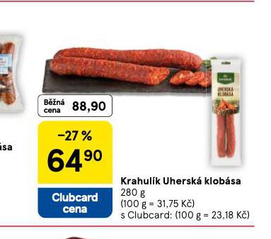 KRAHULÍK UHERSKÁ KLOBÁSA