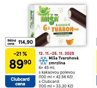 MÍŠA TVAROHOVÁ ZMRZLINA