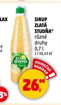 SIRUP ZLATÁ STUDŇA